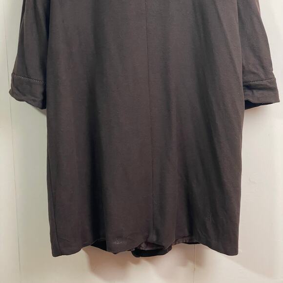 Vintage XL Made in Italy brown trench coat fur collar winter lambs wool classic - Picture 9 of 12